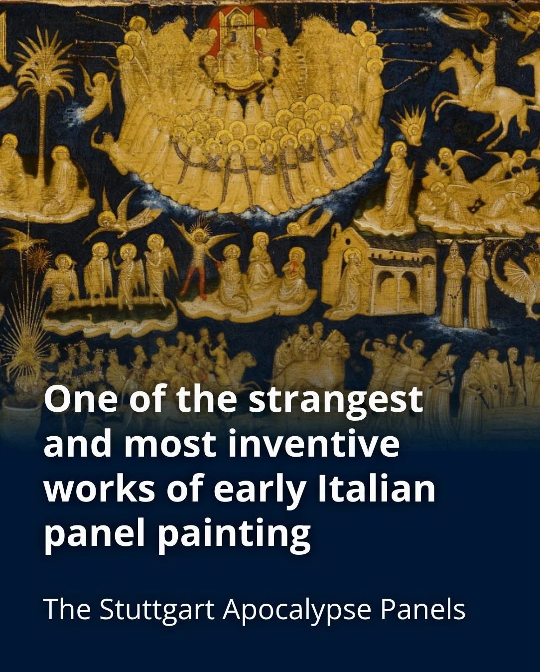 Read the full article on our website under under 👉 News.

#trecento #panelpainting #Napoli #Naples #Apocalypse #staatsgaleriestuttgart #germany #medievalart #jerusalem