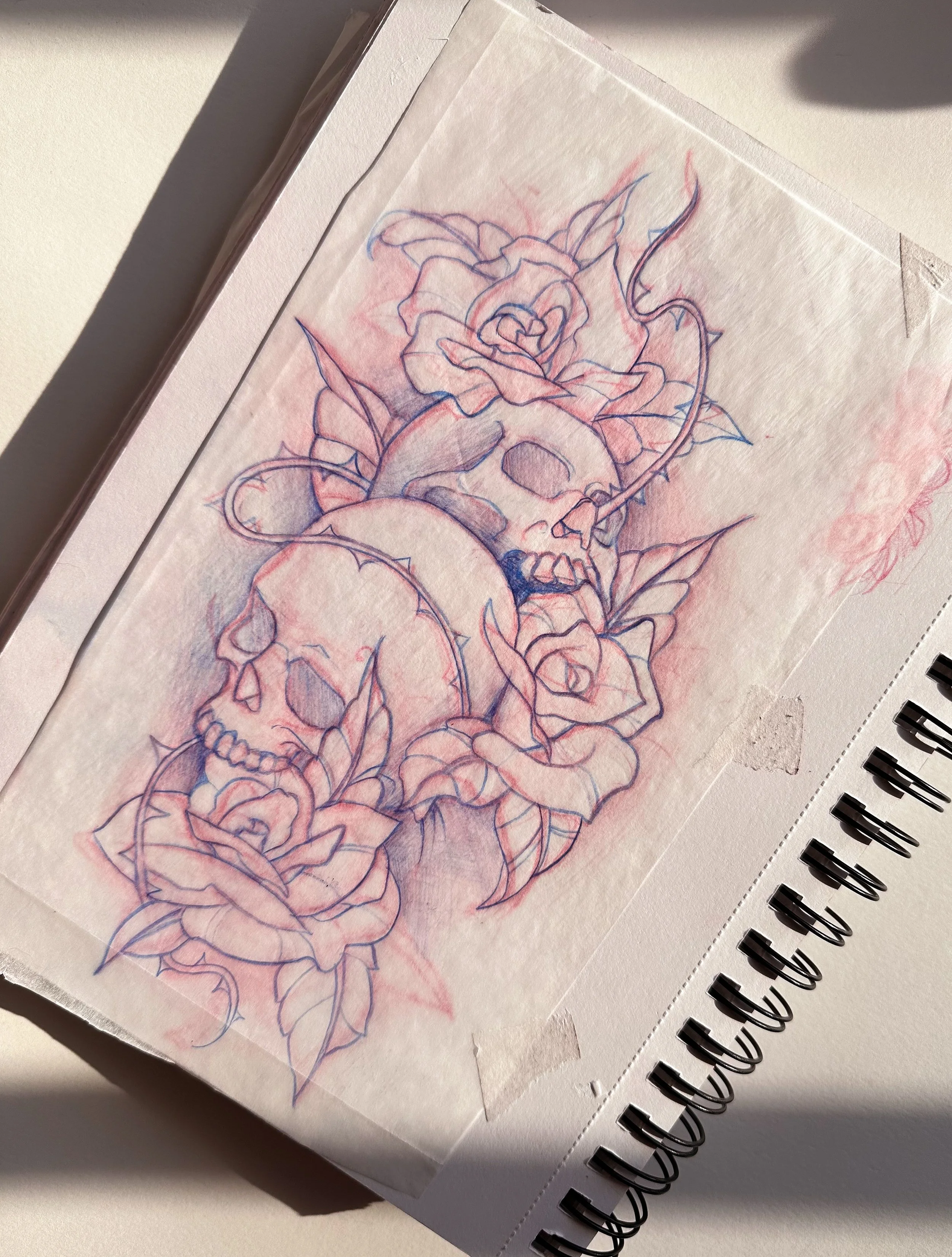 I&rsquo;ve been experimenting more with different compositions. Getting back to sketching has been a really fun way to be more messy and intuitive. Erasable @prismacolor  colored pencils on @strathmoreart tracing paper ✨

If you&rsquo;ve been enjoyin