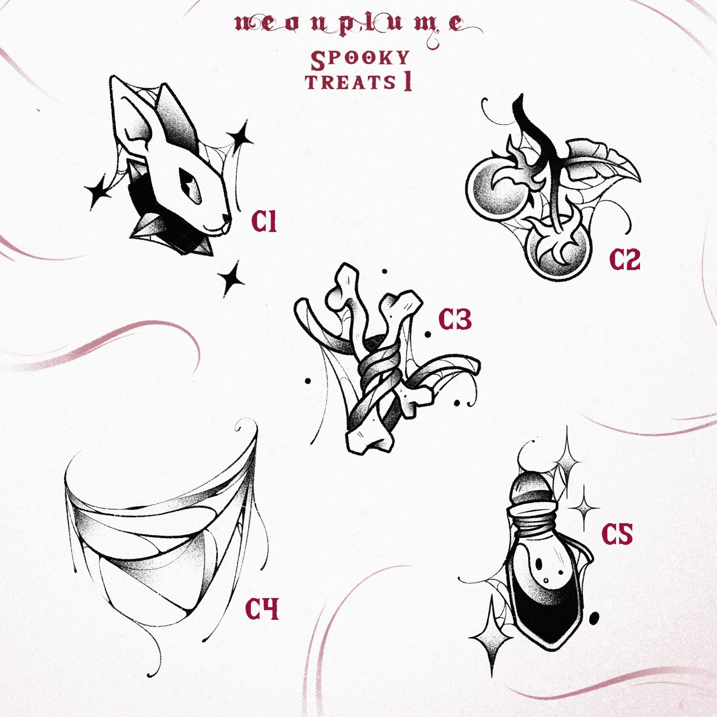 New spooky flash just in time for the Halloween season 🎃👻. SWIPE to see different placements and how they will (relatively) look on your body 🎉🫶🏻.

All apprentice tattoos are priced at $50 flat including shading so if you are interested, you can