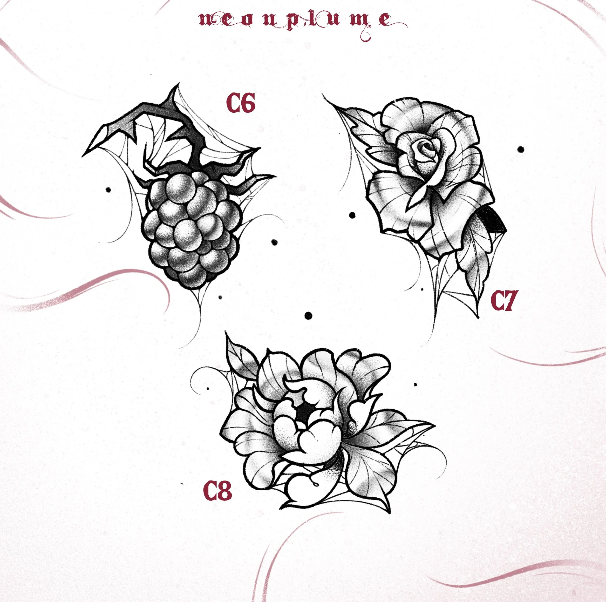 New flash for HALLOWEEEEN 🎉👻 

I would love to practice more stipple shading so I drew up some Halloween floral flash for the season 🎃. I think this would look great on the inner forearm or calf honestly. 

My tattoos are currently priced at $50 f