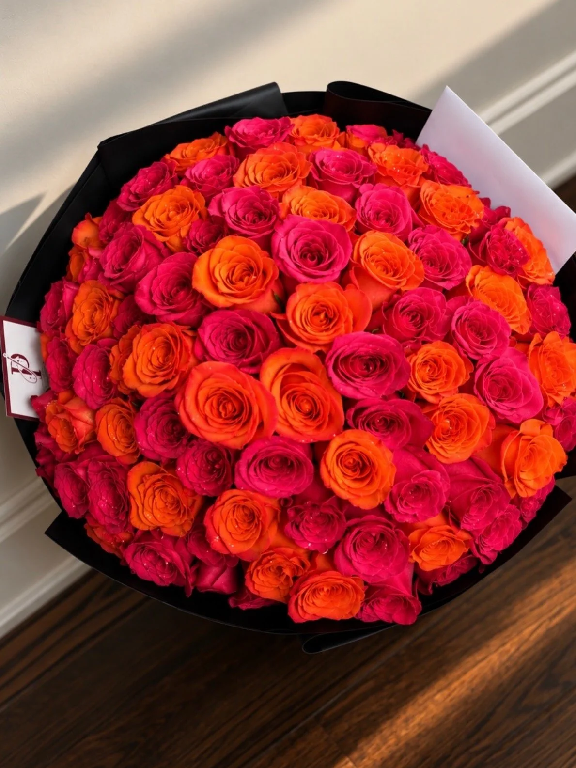 Orange Hot Pink Roses