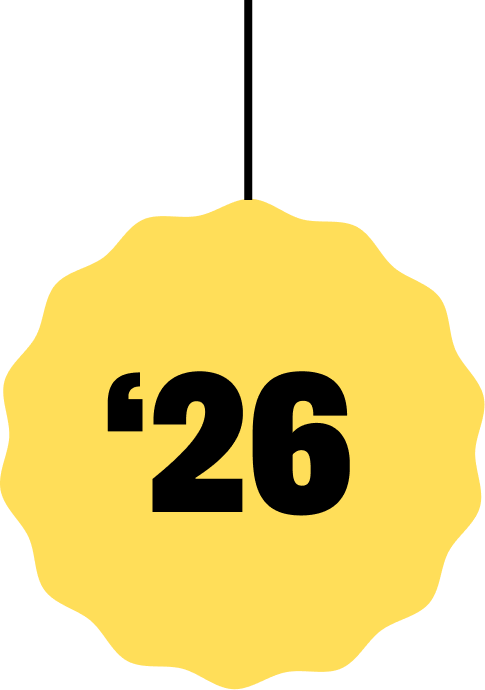 Image with number 26 to indicate the year 2026