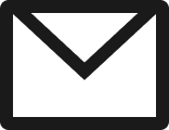 A black icon of an envelope or mail symbol.