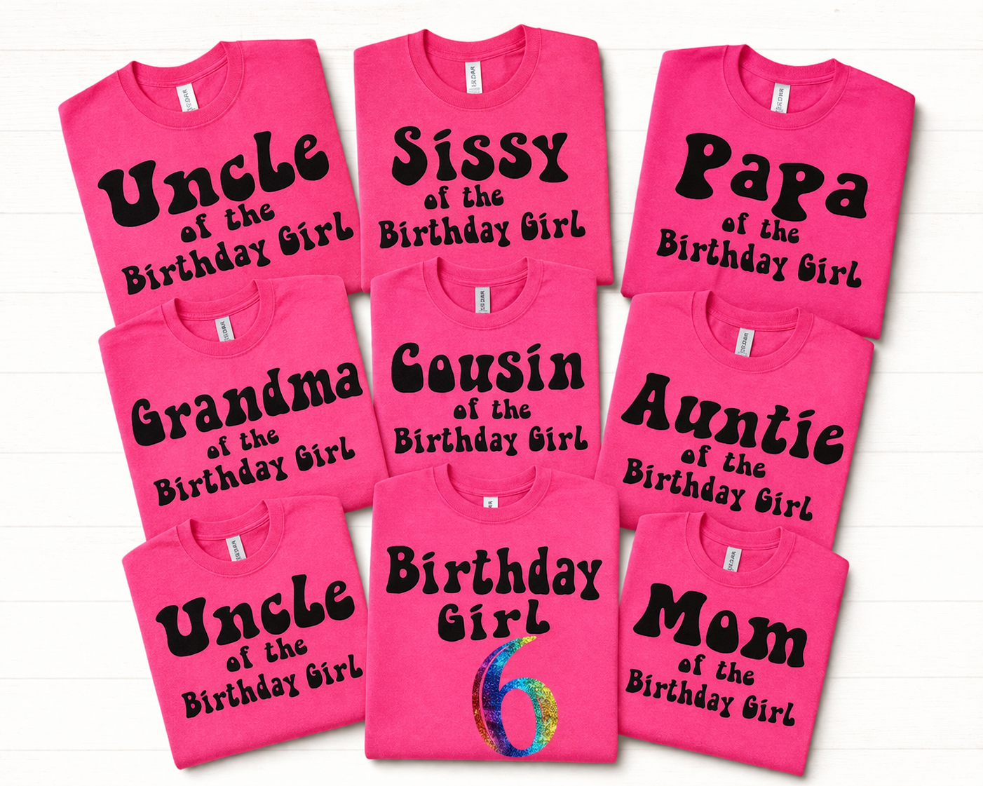 Custom Birthday Celebration Shirts (Family Matching Set)