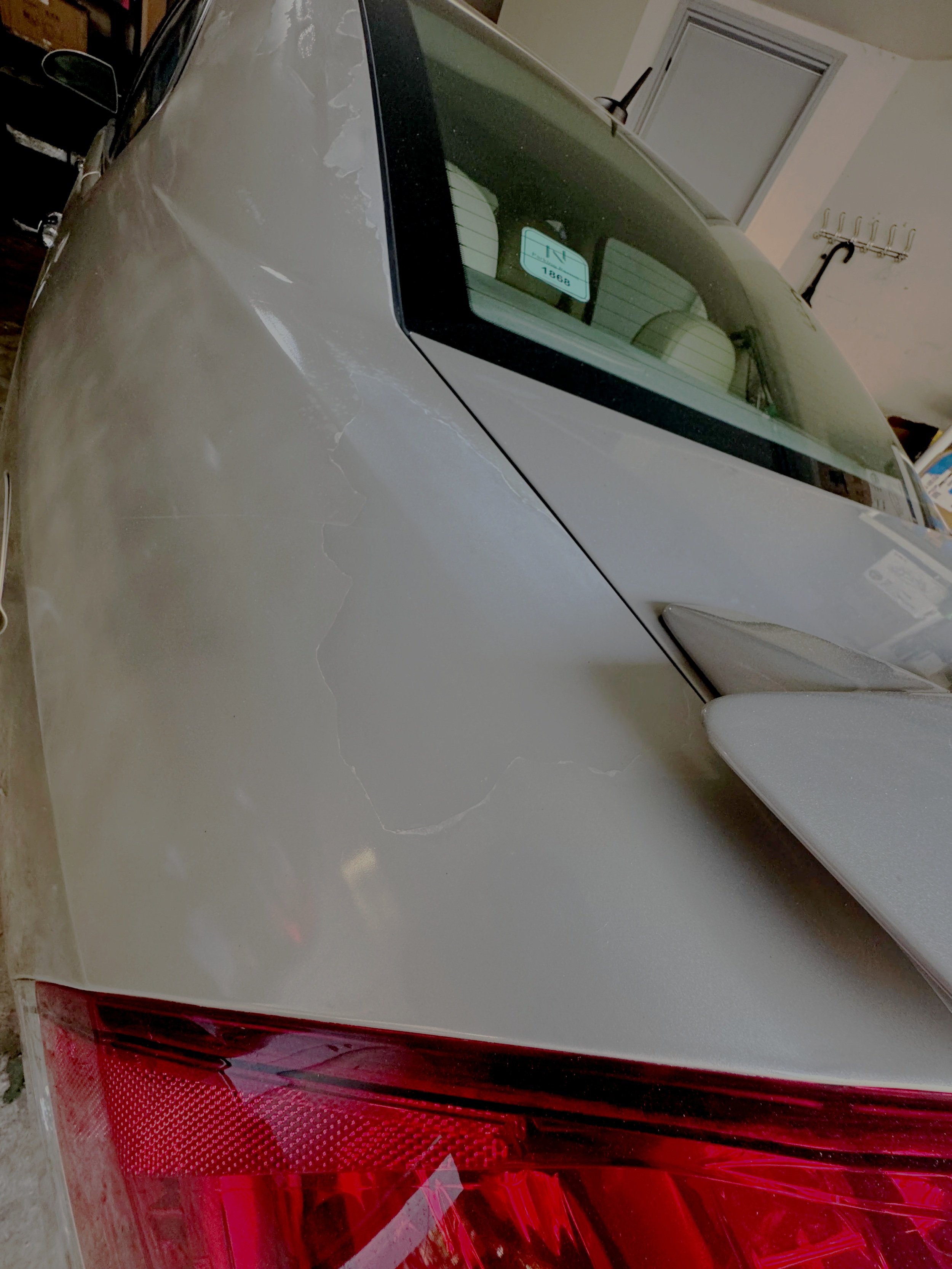 Some clearcoat flaking