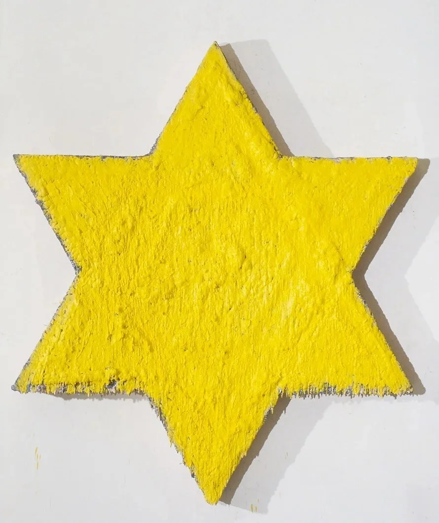 Warsaw, 1980, Pigment and wax on masonite, 63 inches point to point, Collection of the Jewish Museum, NYC