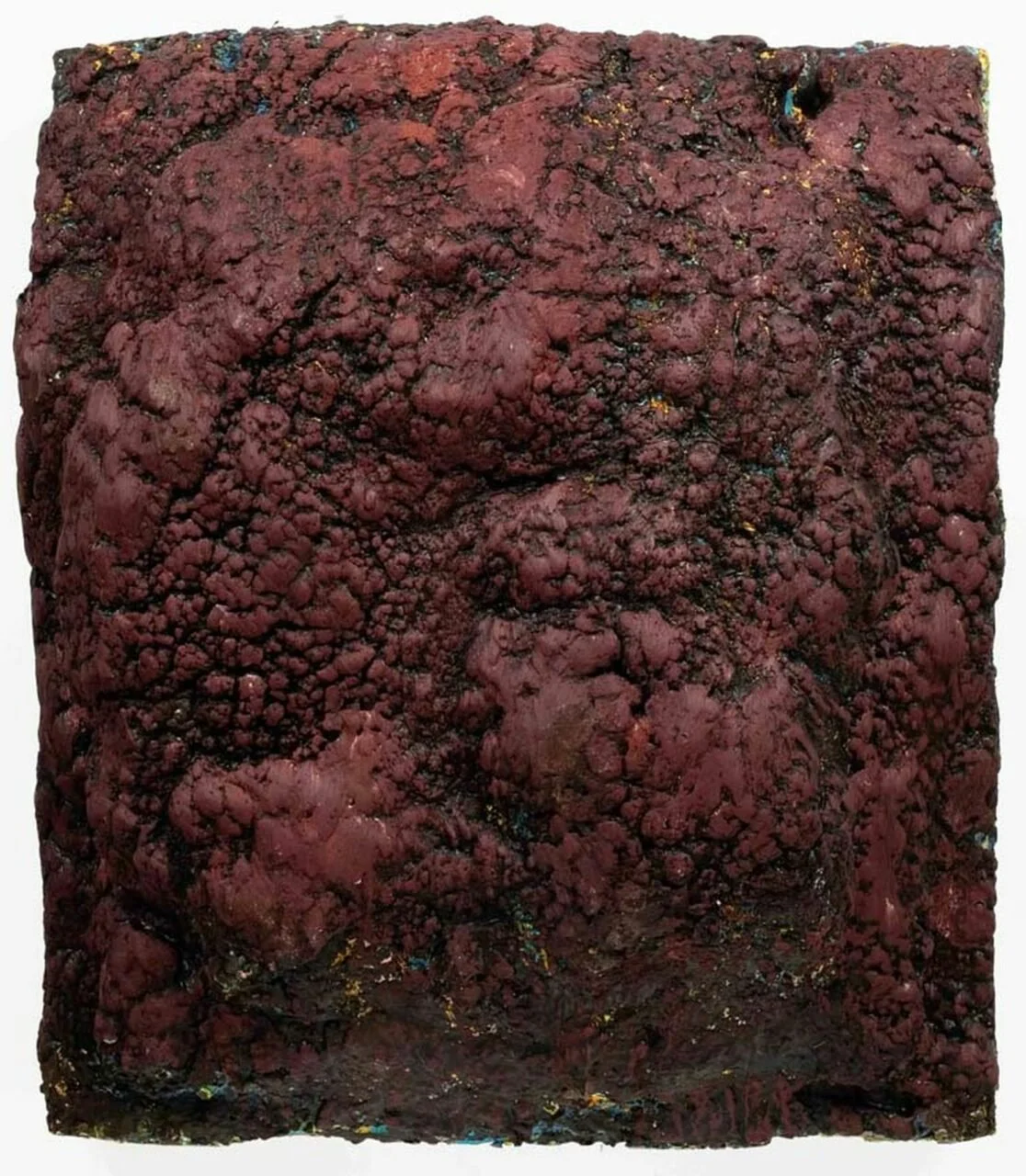 Chorten With Maroons And Browns, 2006, Oil and wax on fiber glass, 30 x 26 inches