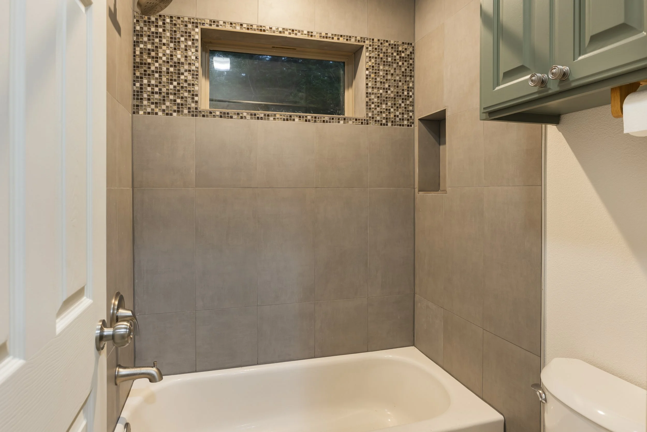 Attached finished garage