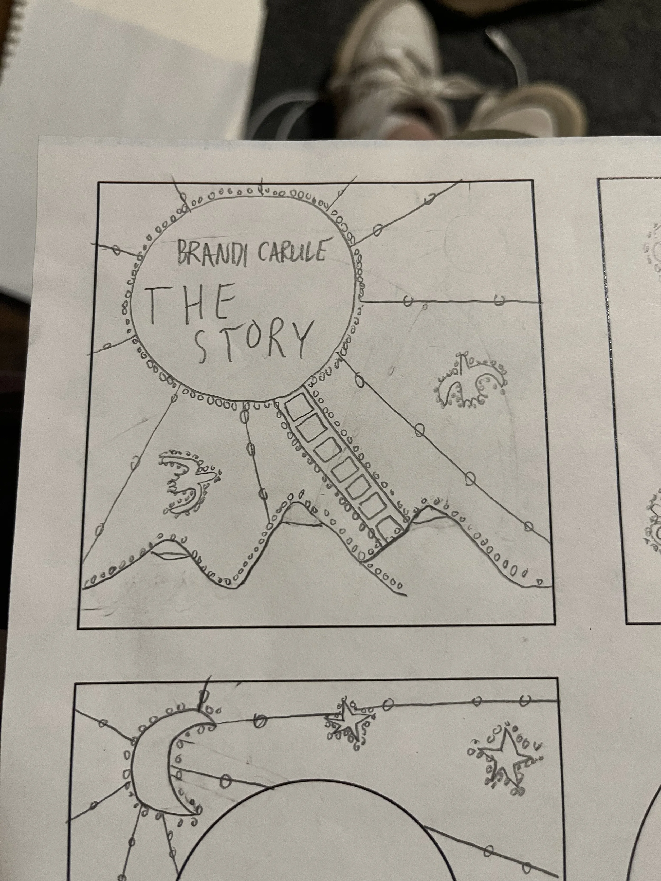 Sketches for "The Story" album redesign cover