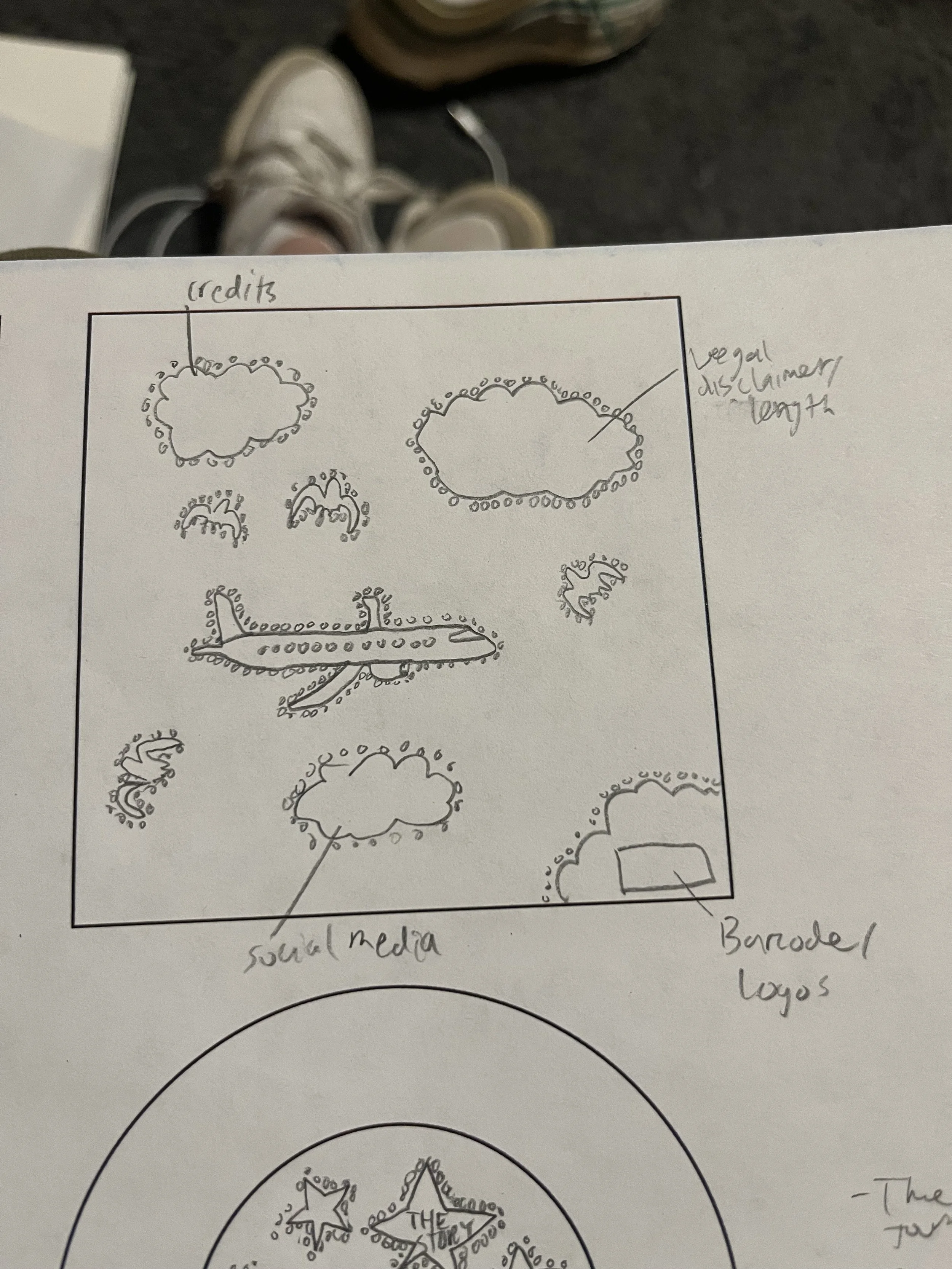 Sketches for "The Story" album redesign back cover