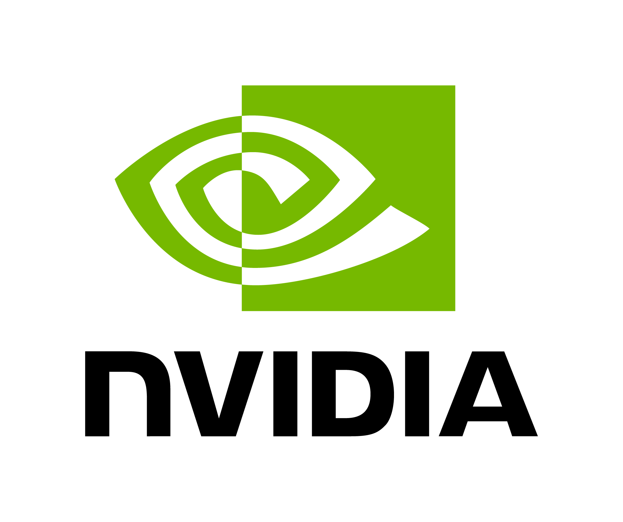 The NVIDIA logo in green with the text 'NVIDIA' below in black.