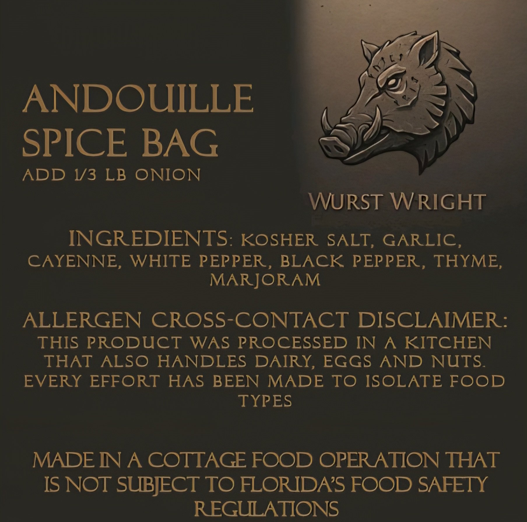 Andouille Spice Bag