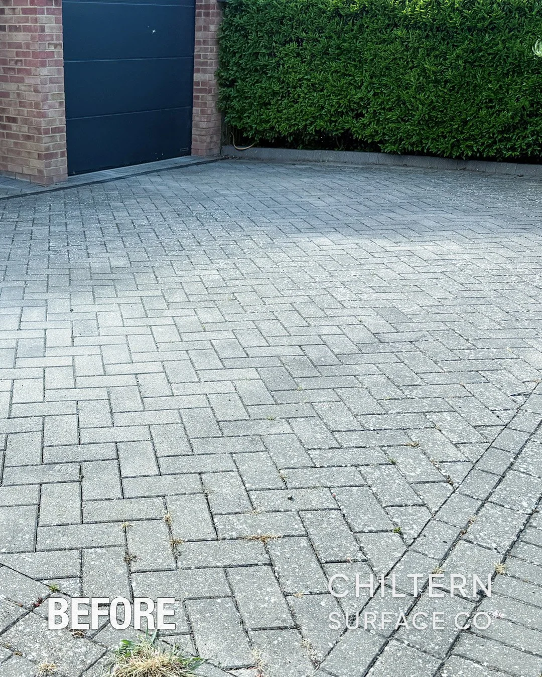 Why does your driveway end up looking like this?

It&rsquo;s not just dirt.

Daily use, parked vehicles, and weathering create uneven wear &mdash; leading to patchy staining, lichen build-up, moss and weed growth across the surface.

Over time, it co