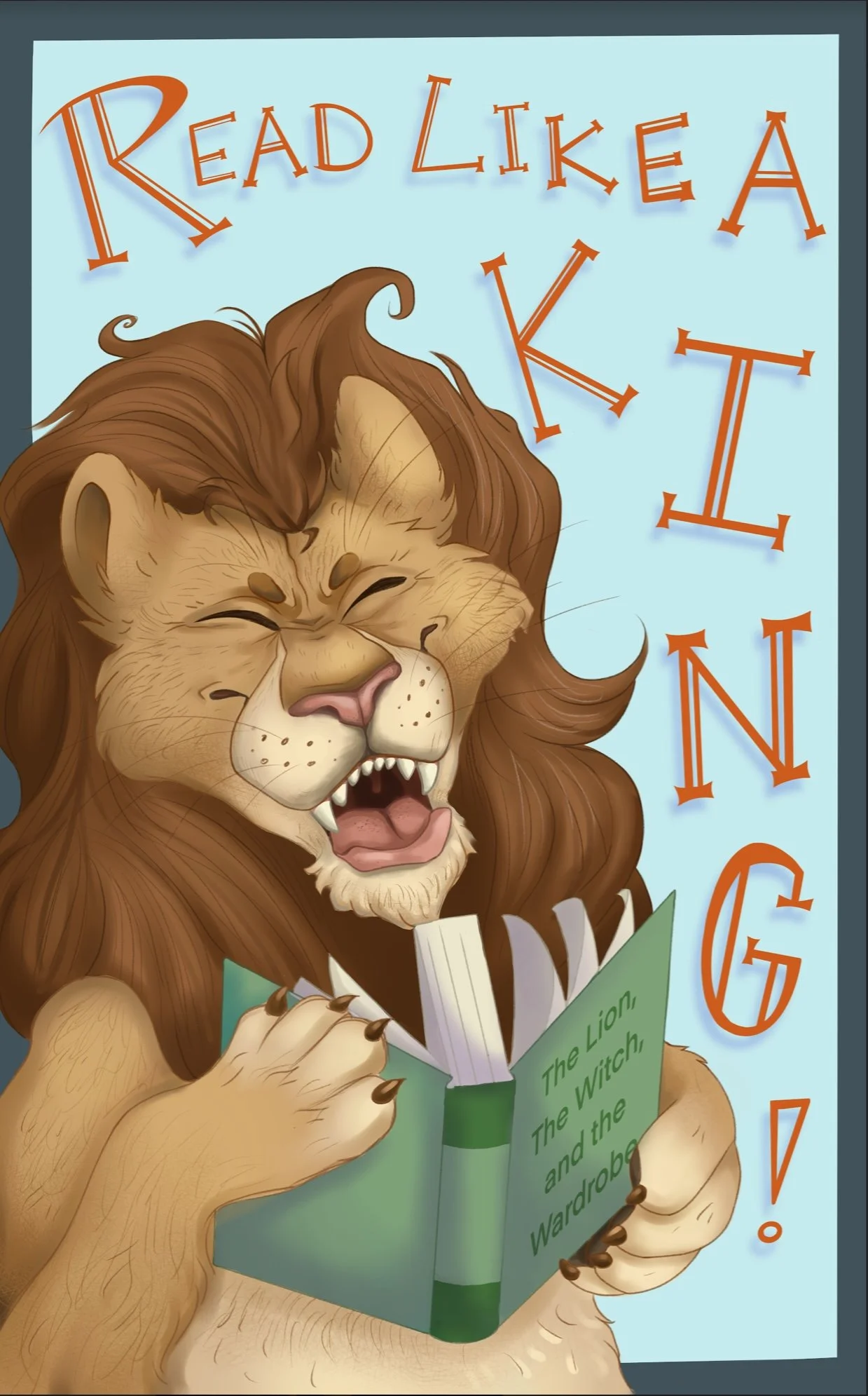 Read Like A King! - Book Fair Poster (2021) / Westwoods Elementary School, Traverse City MI