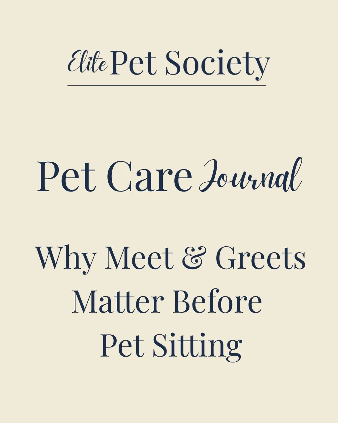 A little Meet &amp; Greet moment from the Society 🐾✨

Getting to know each pet, their personality, routines, and the little things that make them feel most comfortable is an important part of welcoming a new family.

Because exceptional care starts 