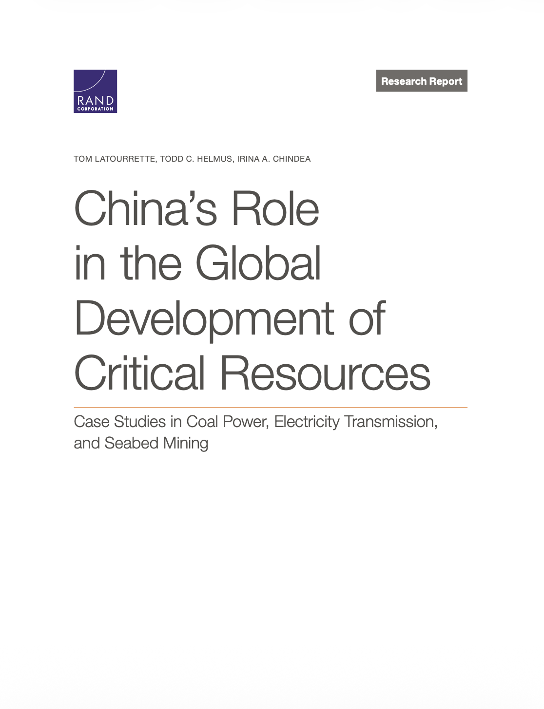 China’s Role in the Global Development of Critical Resources
