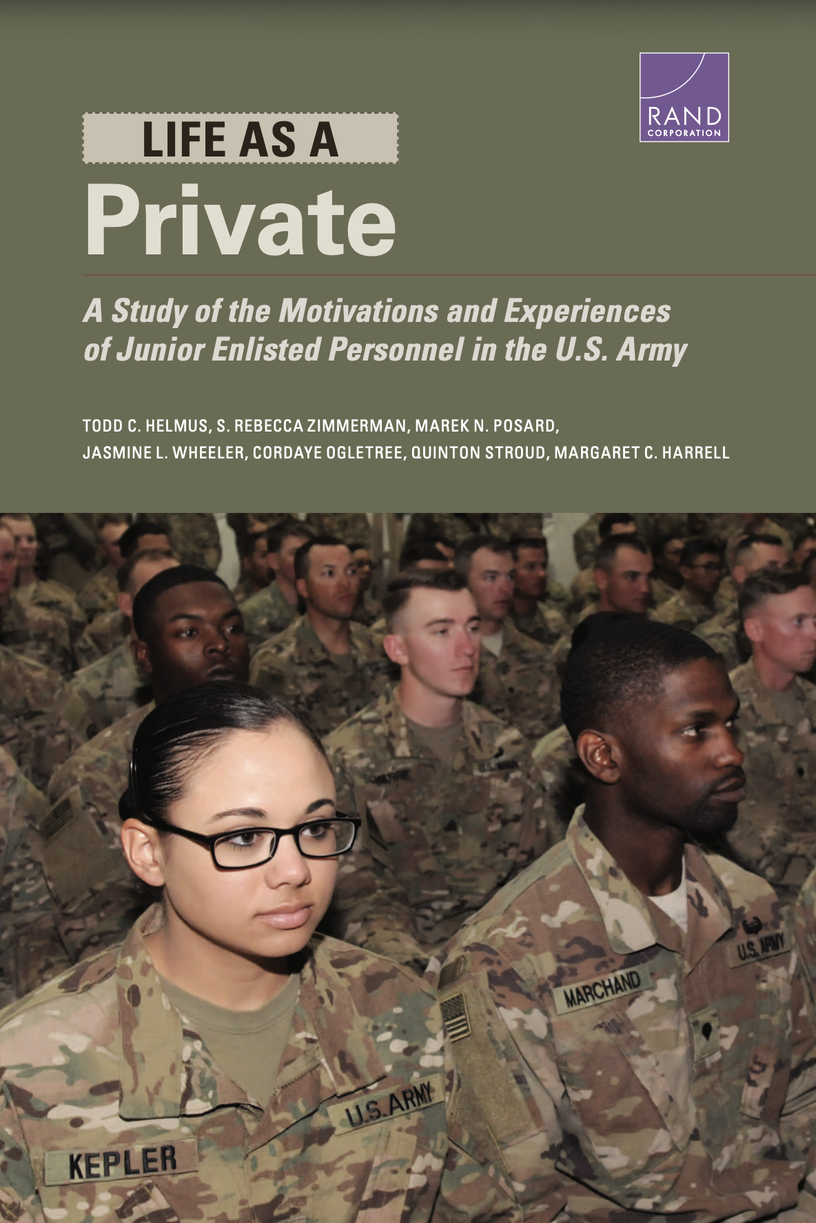 Life as a Private: A Study of the Motivations and Experiences of Junior Enlisted Personnel in the U.S. Army