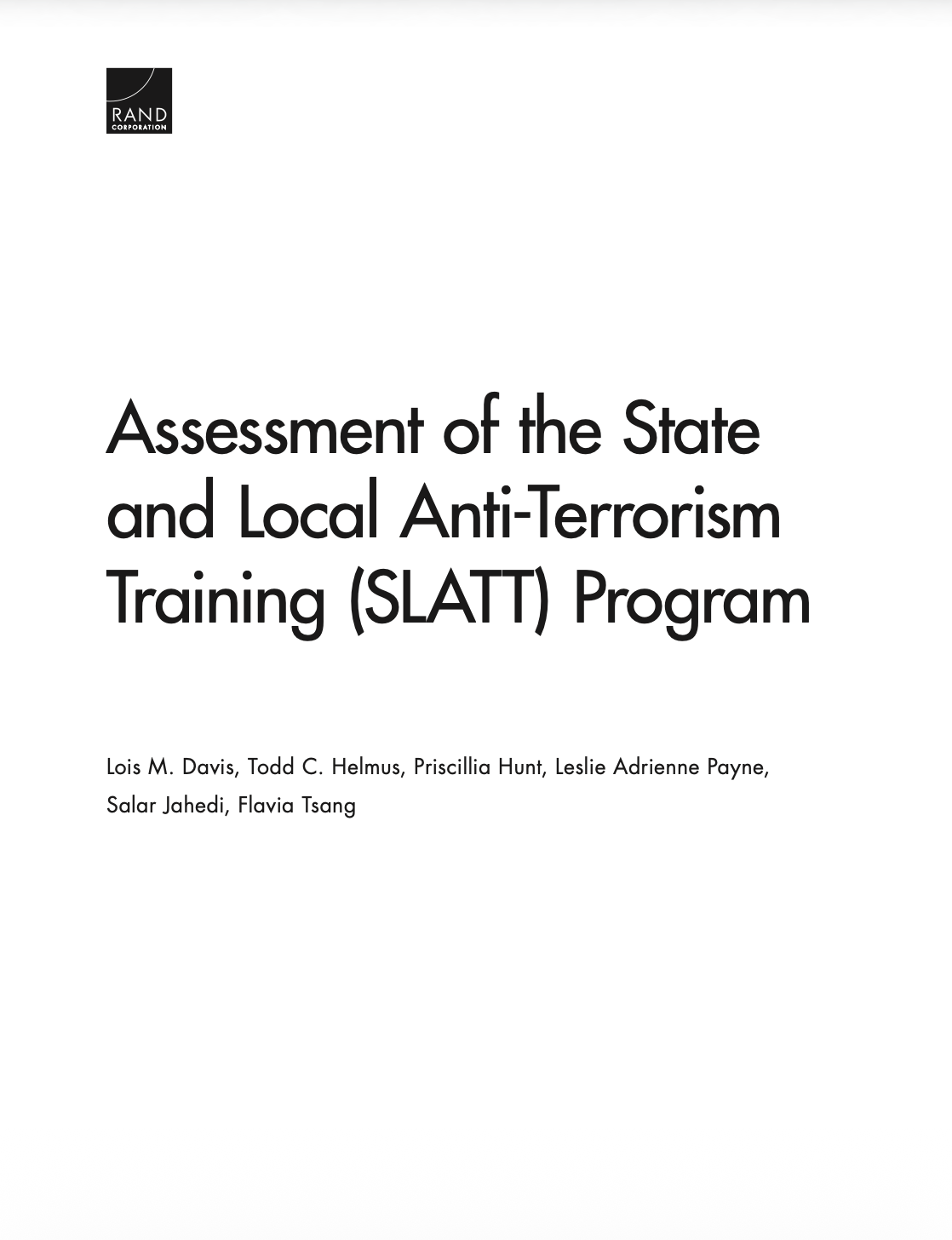 Assessment of the State and Local Anti-Terrorism Training (SLATT) Program