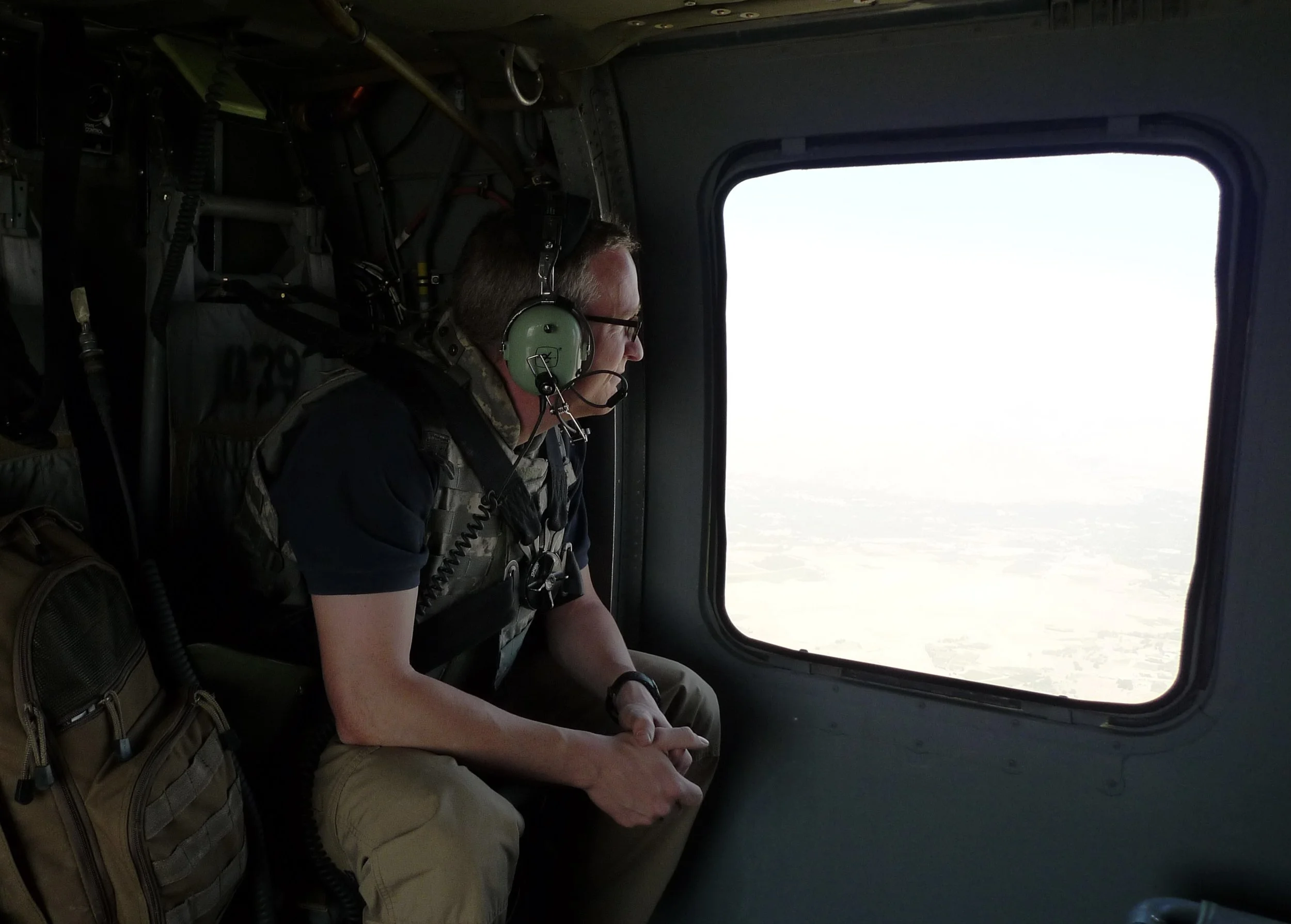 Todd C. Helmus taking a Blackhawk flight while working in Afghanistan