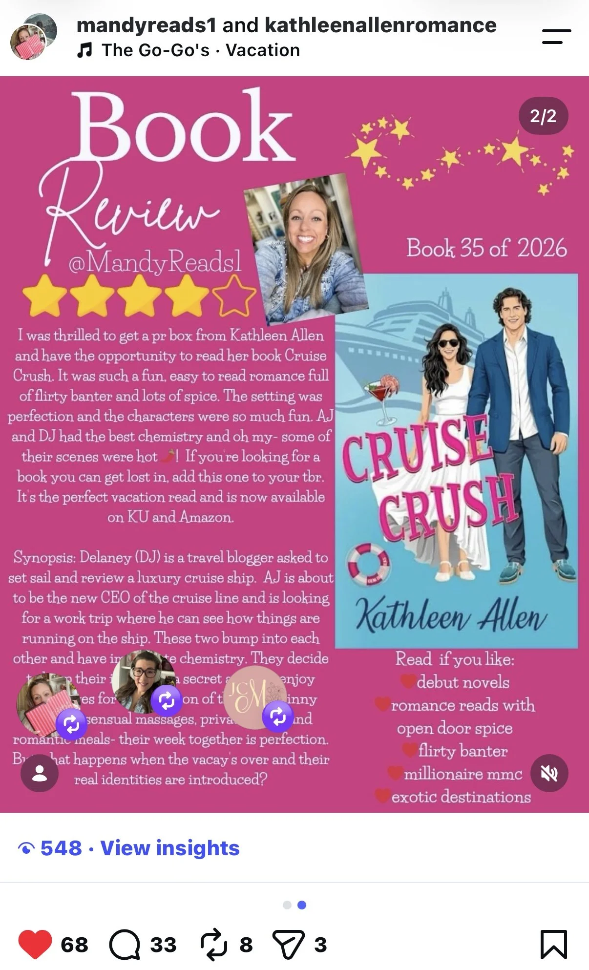 spicy contemporary rom-com with witty banter, flirty chemistry & heat. Perfect cruise/vacation romance for beach reads. Fun, steamy, laugh-out-loud. Vacation Romance. Cruise Romance. Contemporary Romance.