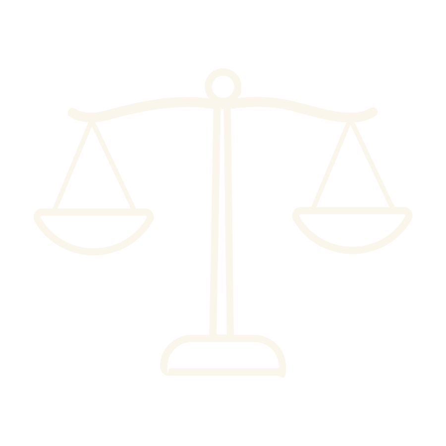 Icon of a balanced scale of justice.