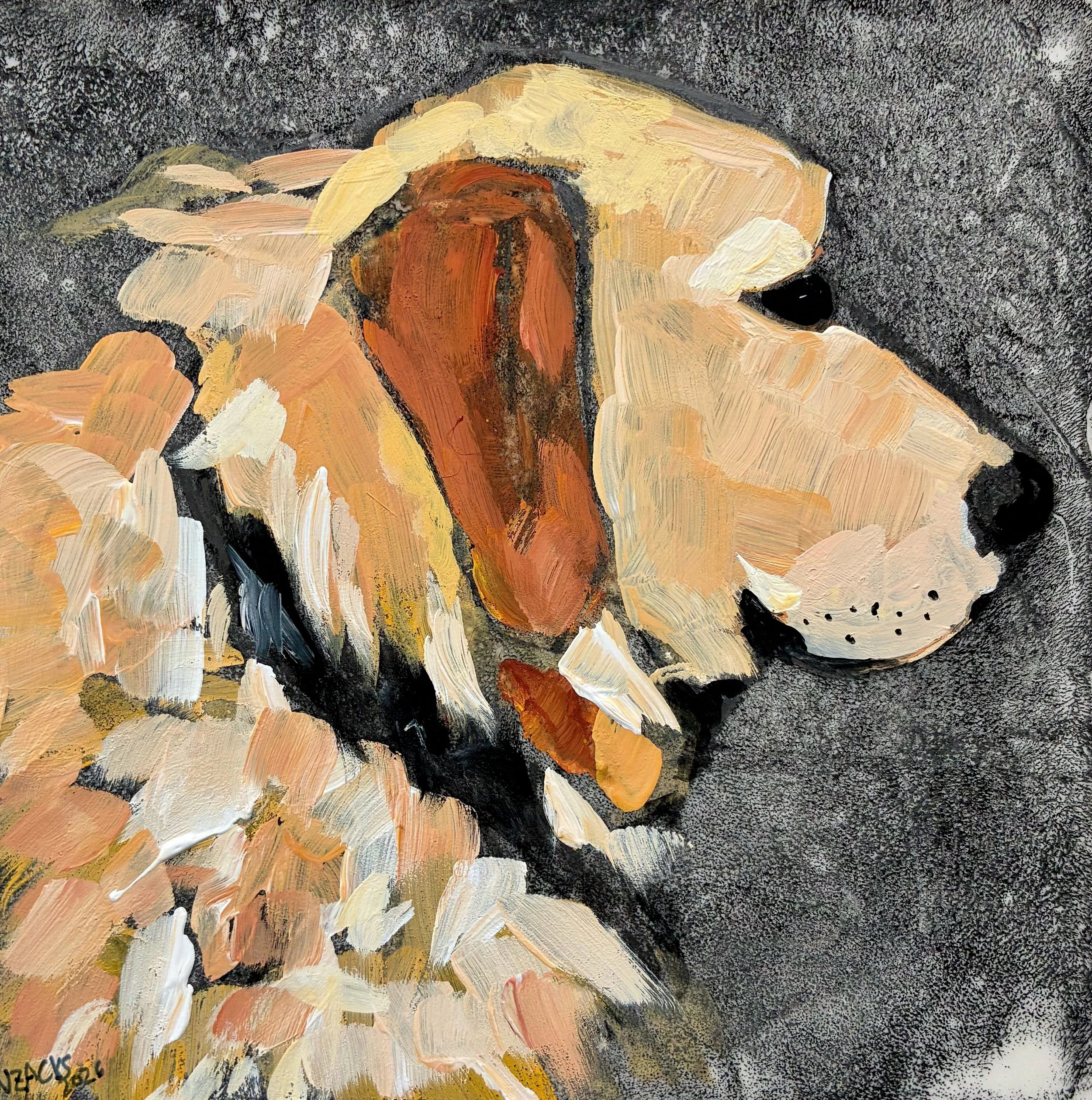 Painting on Acetate with Gelli Plate background