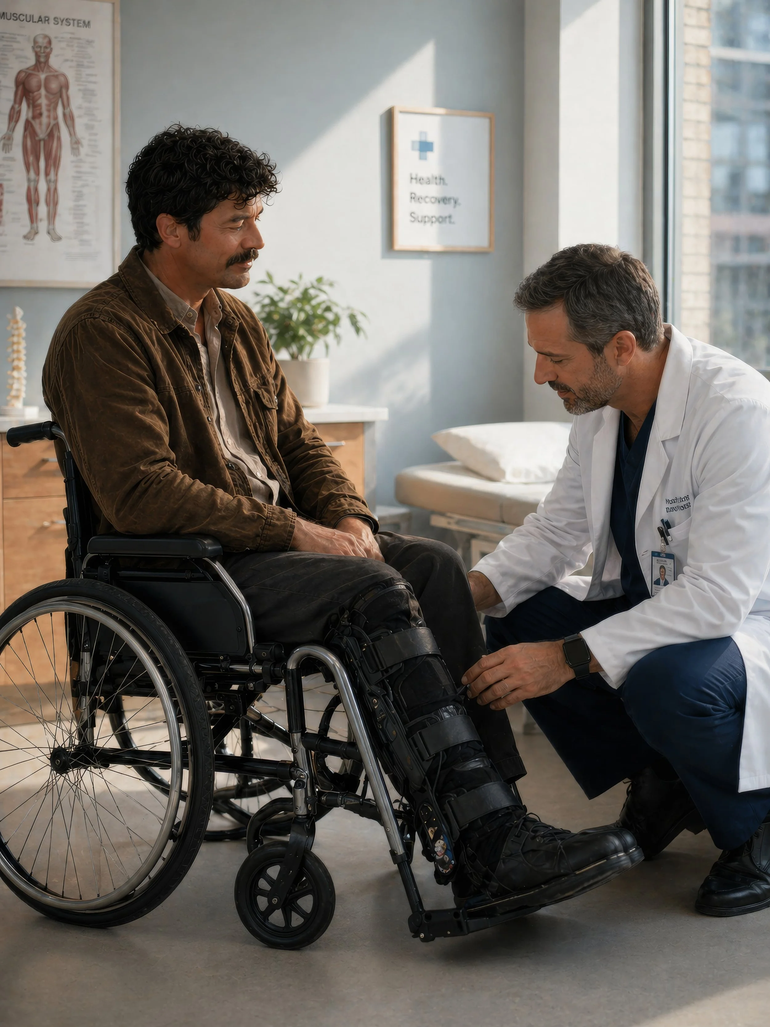 DVA medical assessment specialist consulting with Australian veteran patient