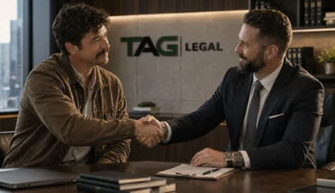 Australian veteran shaking hands with a TAG Legal claims manager after engaging DVA compensation claims support