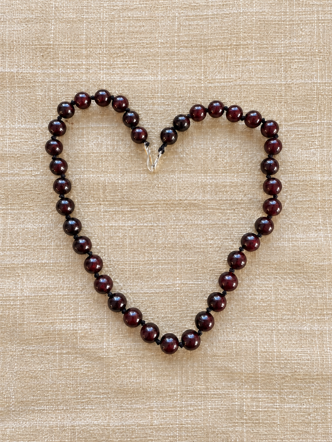 Garnet ruby red necklace