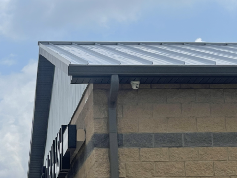 Metal roofing installed on a commercial building