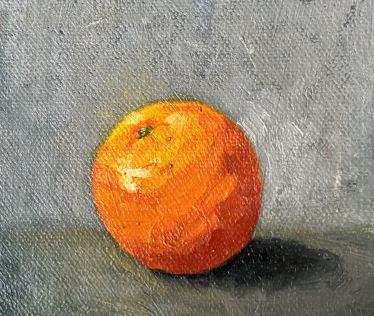 Orange on Grey Background