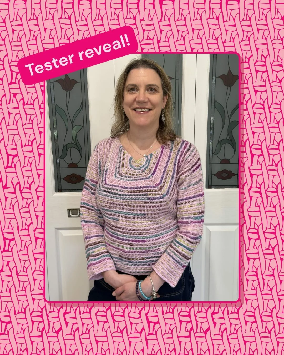 Introducing Paige who was very new to Tunisian Crochet when she applied to test for me. 

Paige learned new to her techniques when making her Kaleidoscope Jumper and look at the result! Go Paige!

This sample used Fiddlesticks Pepin and knitting jest