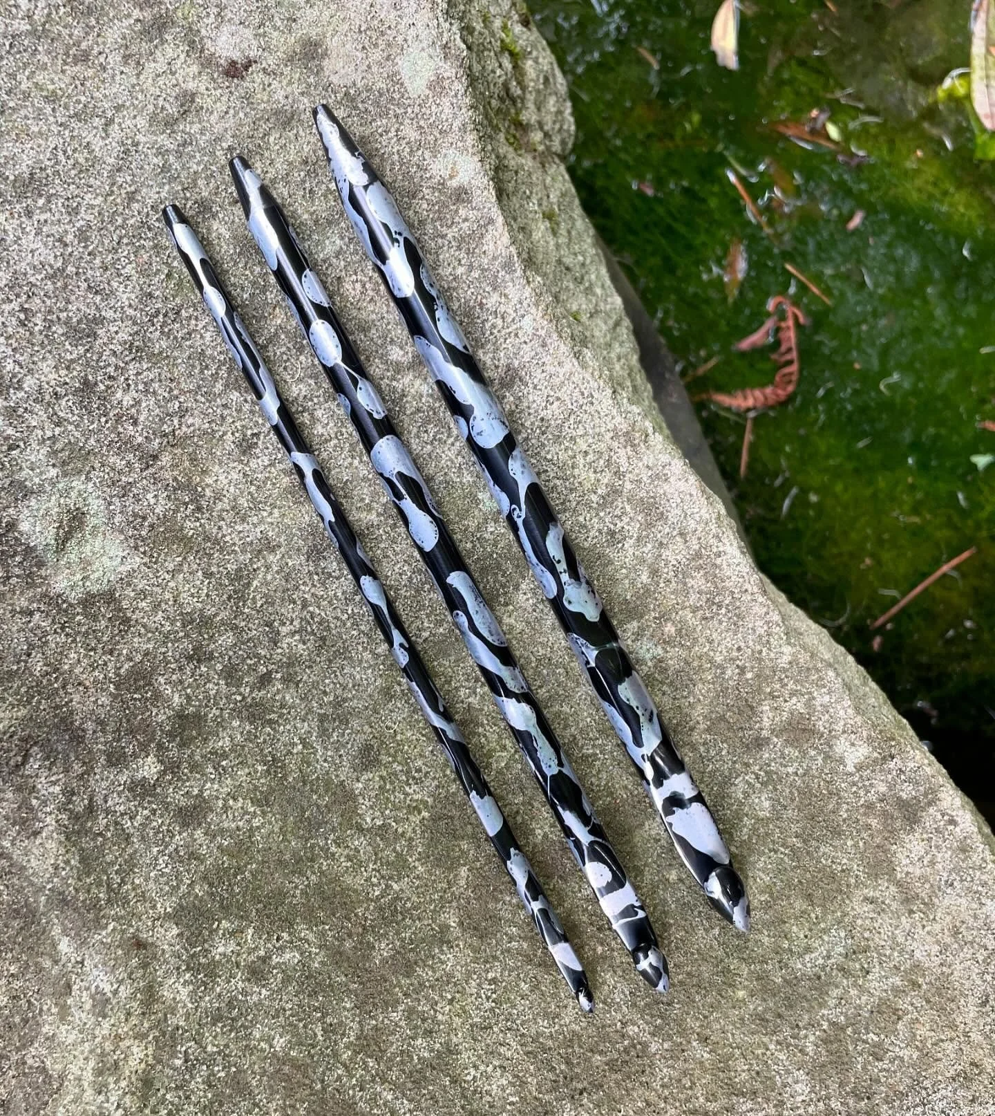 Black and silver corroboree frog pattern looks awesome.