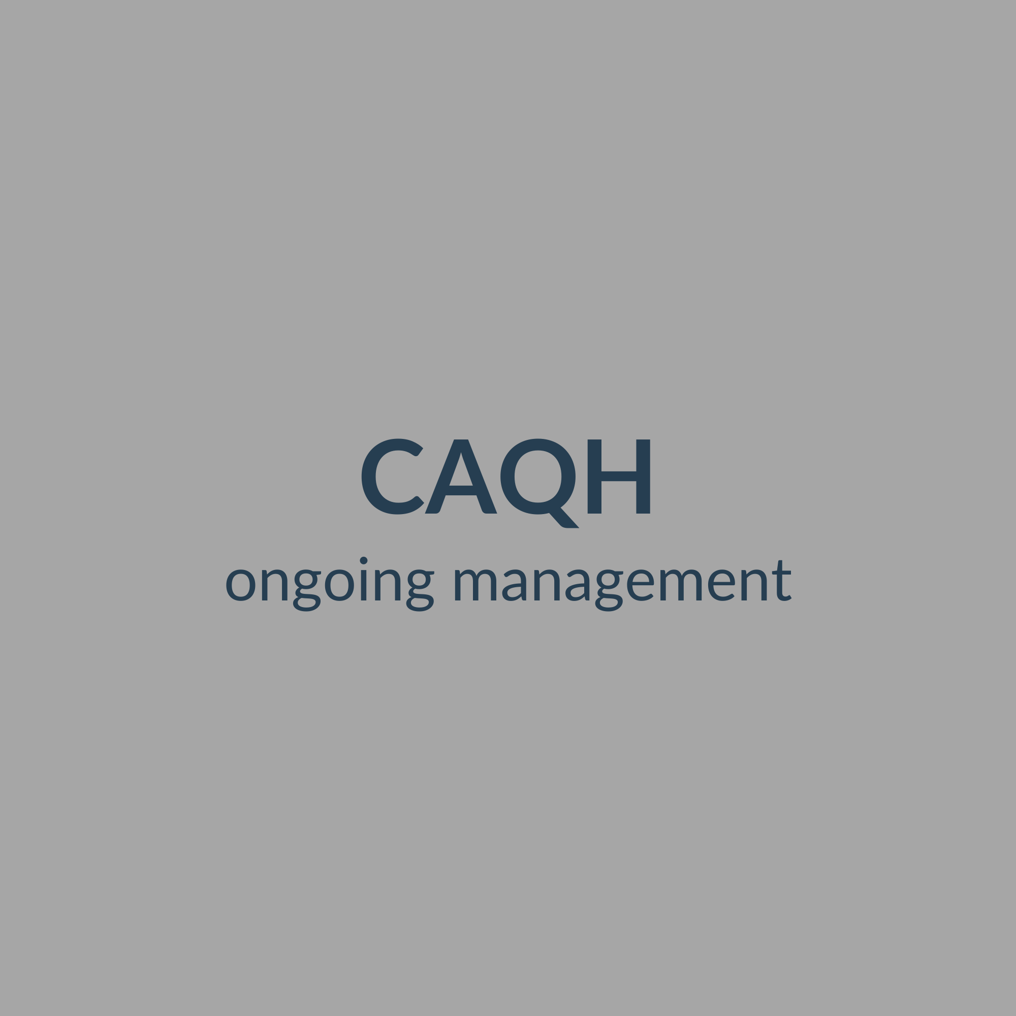 CAQH ongoing management