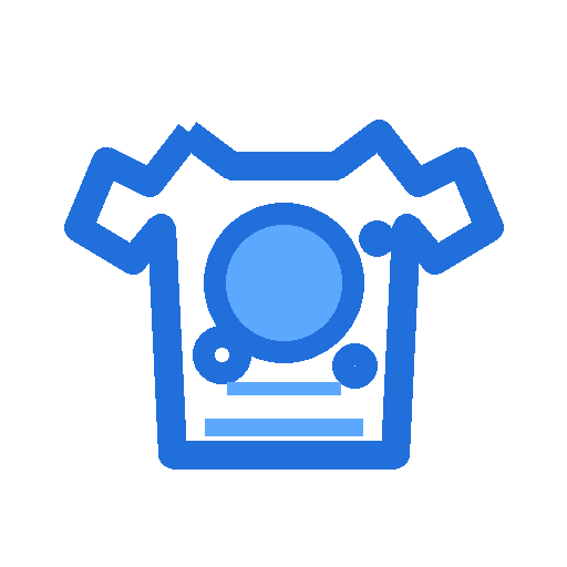 Blue icon of a person with arms raised, holding a large bowl filled with smaller circles and lines, representing a fitness or health concept.