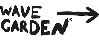 Text reading 'Wave Garden' with an arrow pointing to the right.
