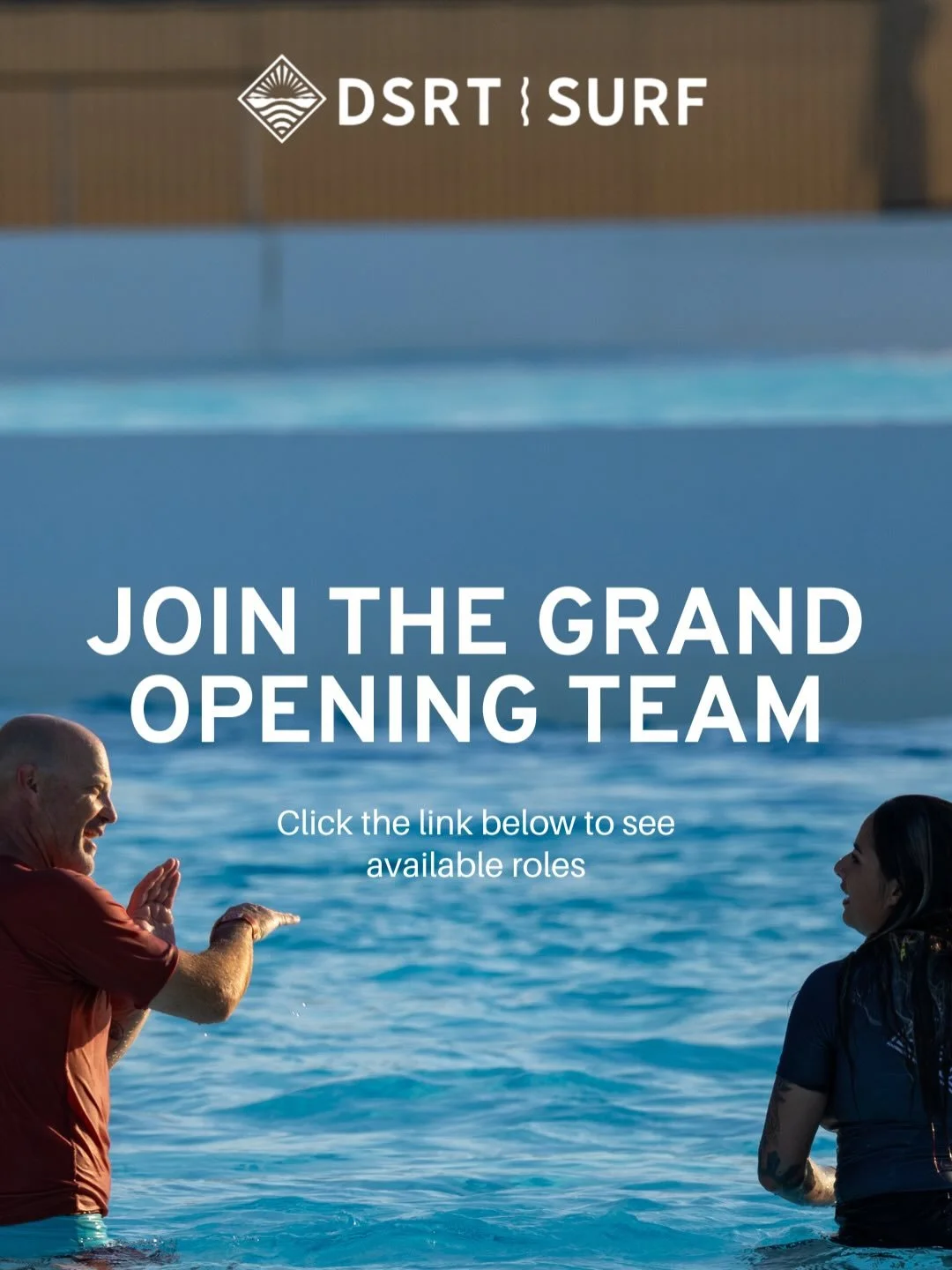 We&rsquo;re building the grand opening team at DSRT Surf.

If you&rsquo;re ready to be part of something new in the desert, we&rsquo;d love to hear from you.

Explore current opportunities and apply via the link in our bio.

#DSRTSurf #PalmDesert #No