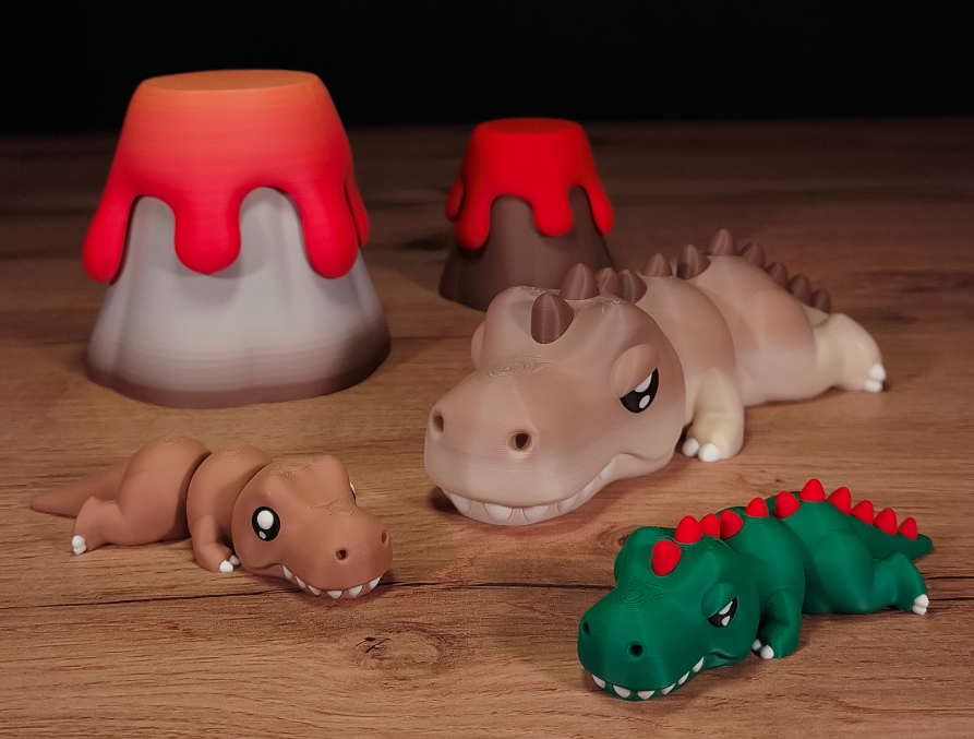 🦖 T-Rex Volcano 🦖 (With Volcano)