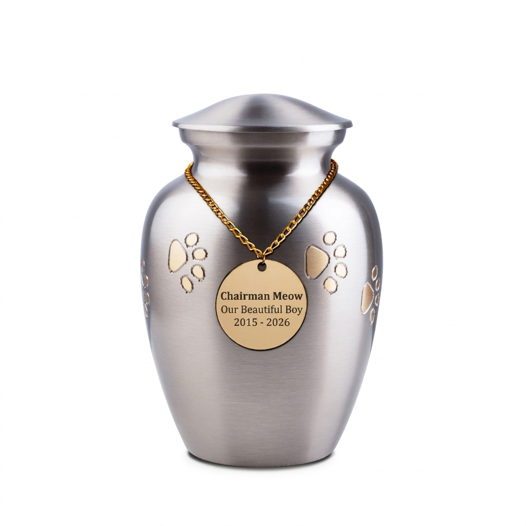 Metal Urn - Rose Gold Finish