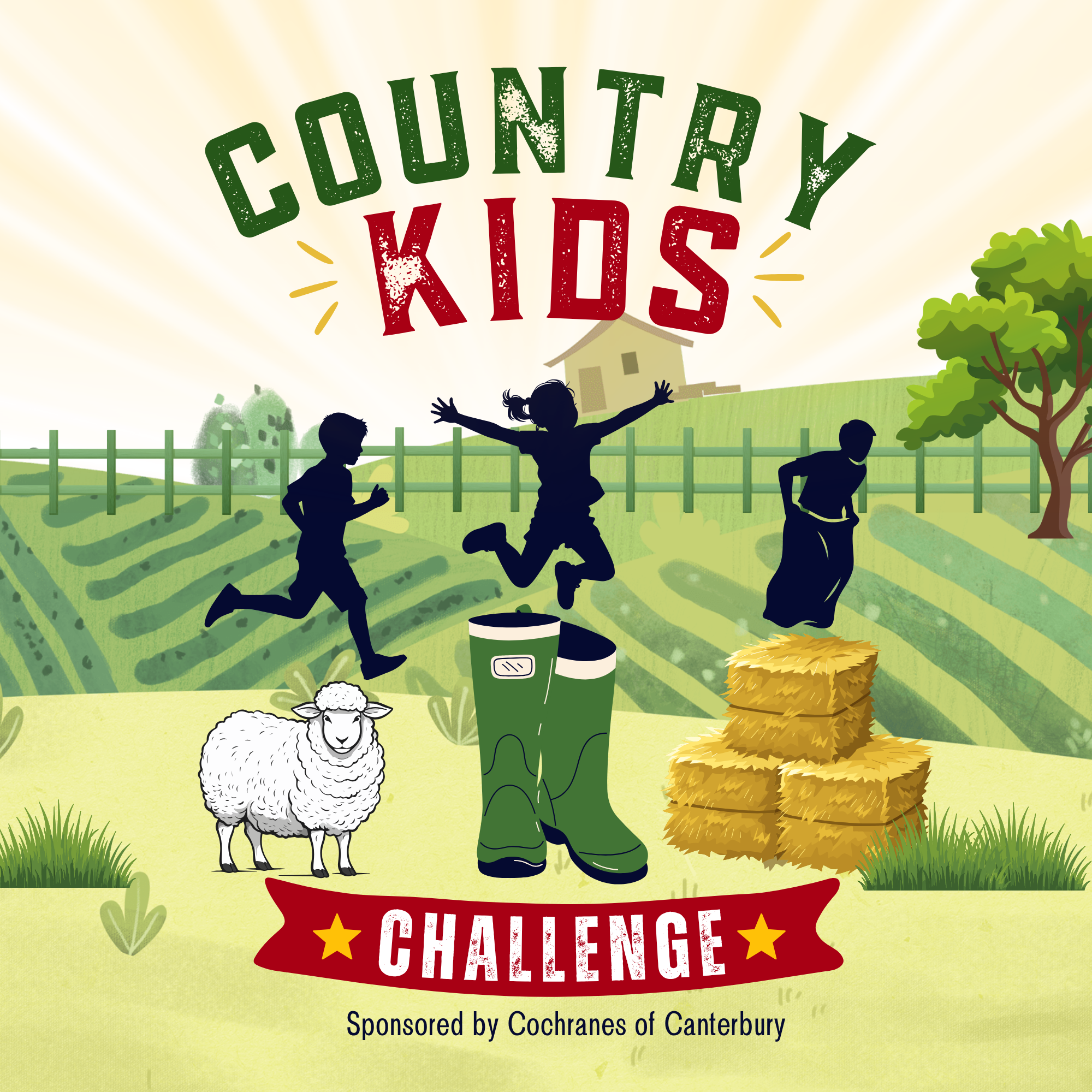 Country kids challenge showing kids running and jumping and having fun at the Ellesmere A&P show