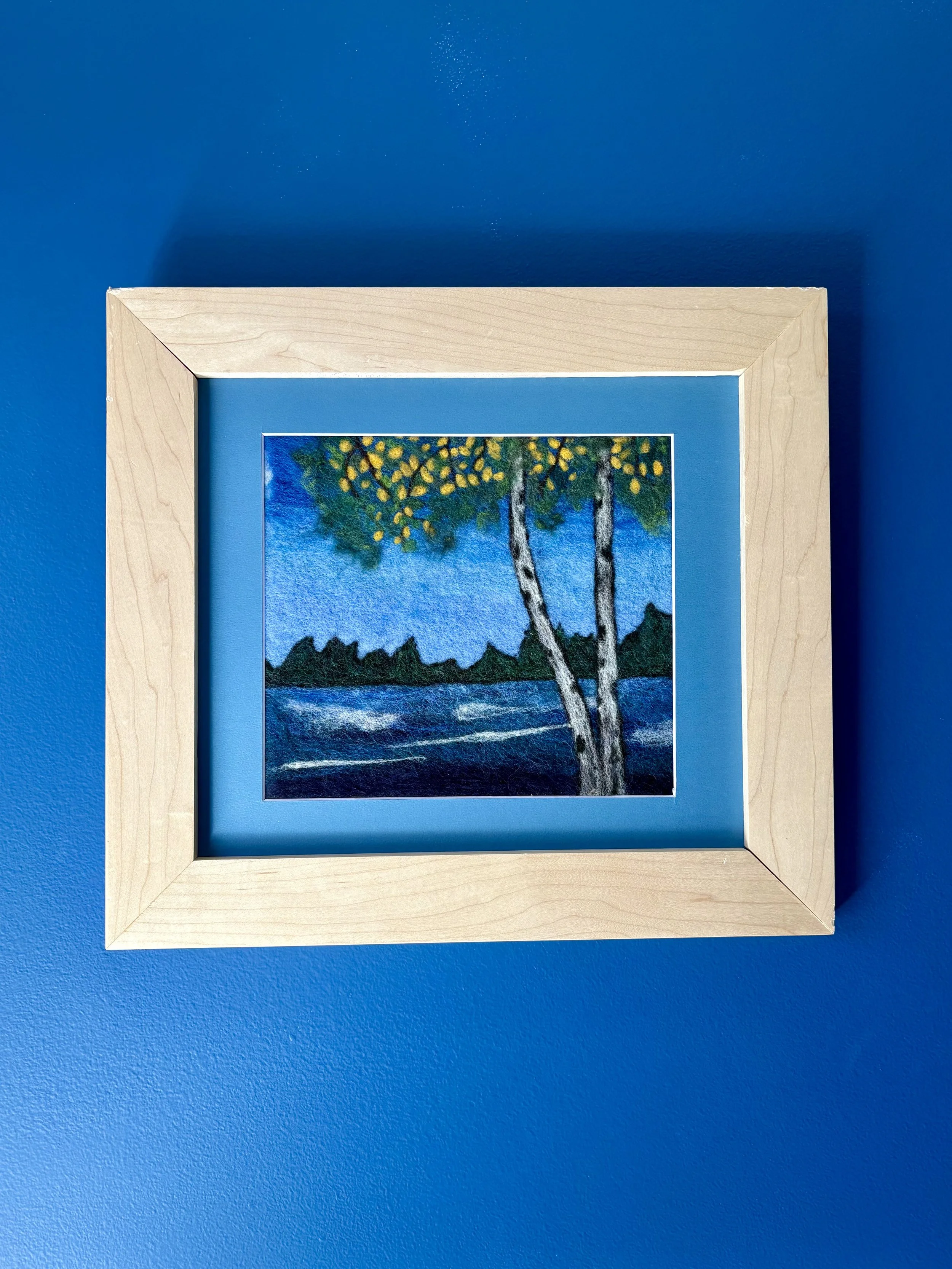 Birch Lake Wool Painting