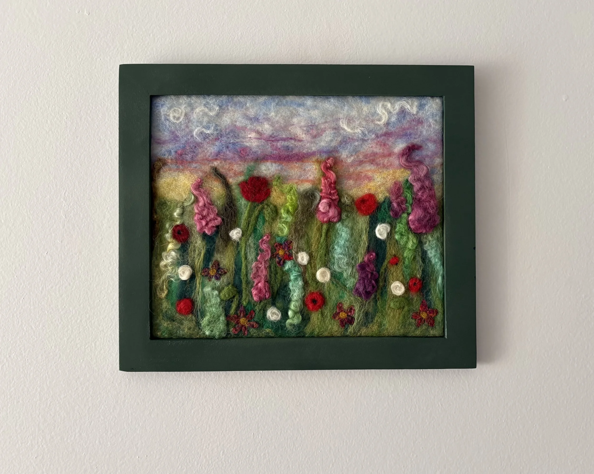 Mountain Meadow Wool Painting