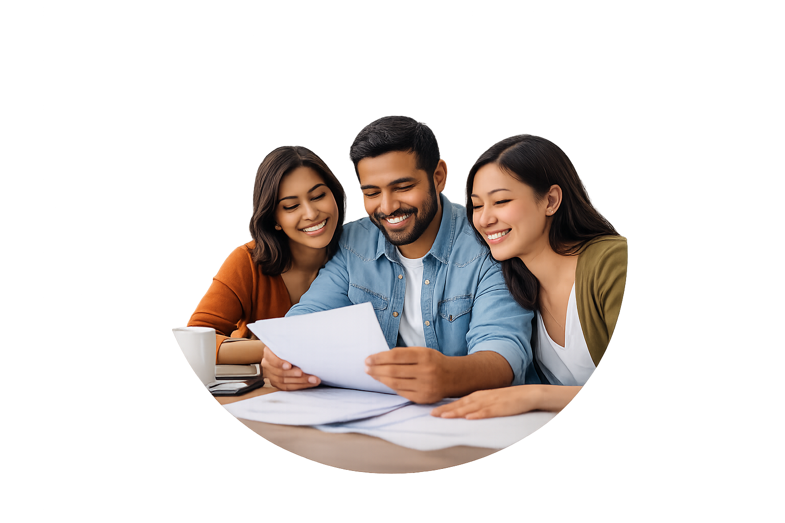 Client reviewing loan details