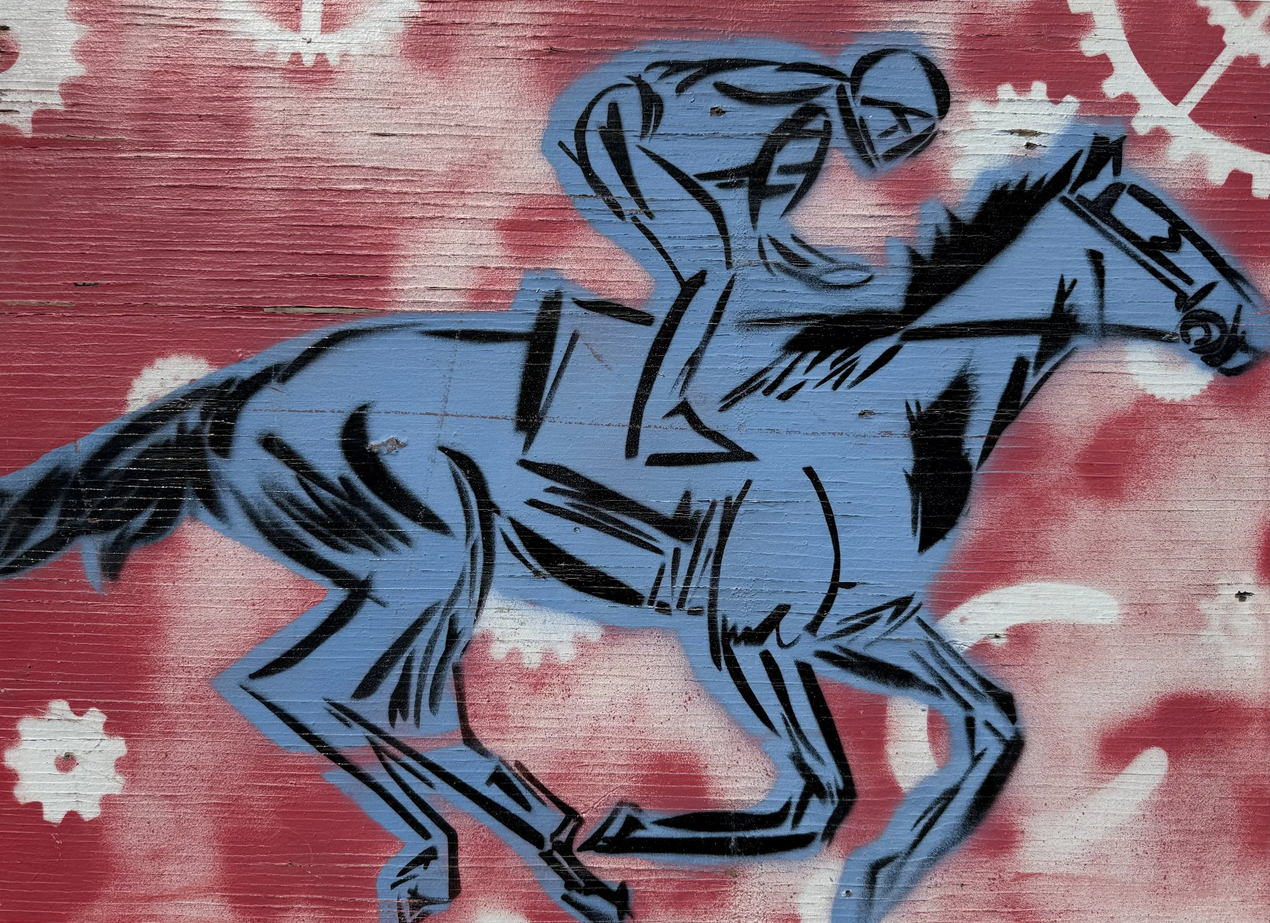 "Illinois Derby 2024" (teal horse with red gears)