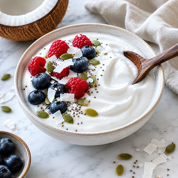 Homemade Coconut Yogurt for Gut Health