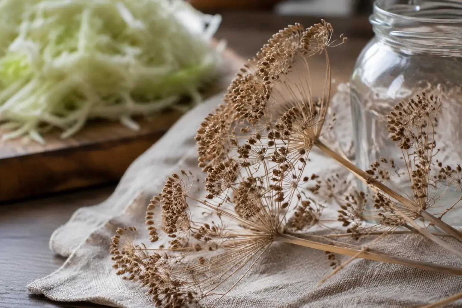 Alex Krasovsky Wellness: dried dill seed heads used in a traditional sauerkraut recipe