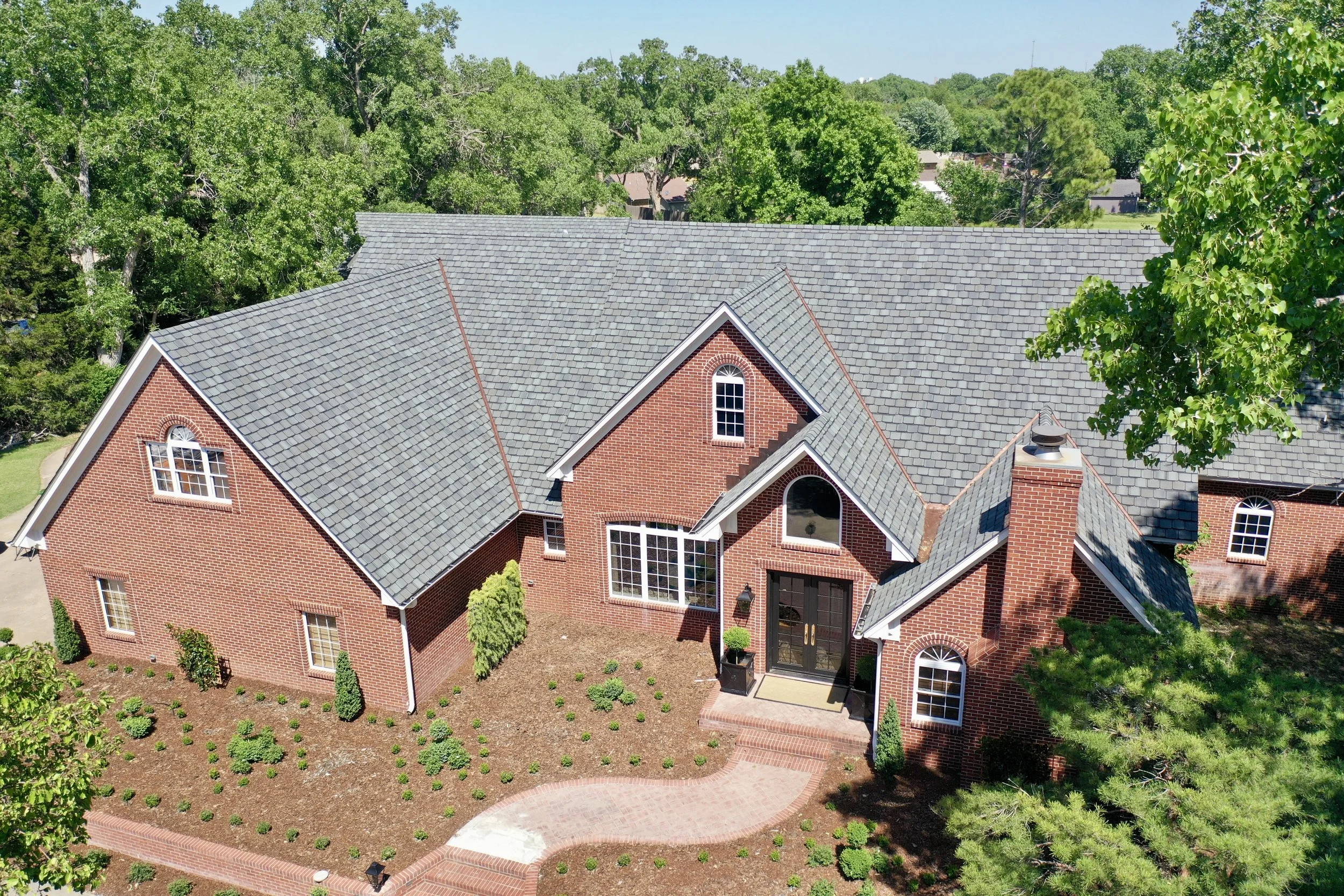CertainTeed Grand Manor in Stonegate Gray with Copper Flashing
