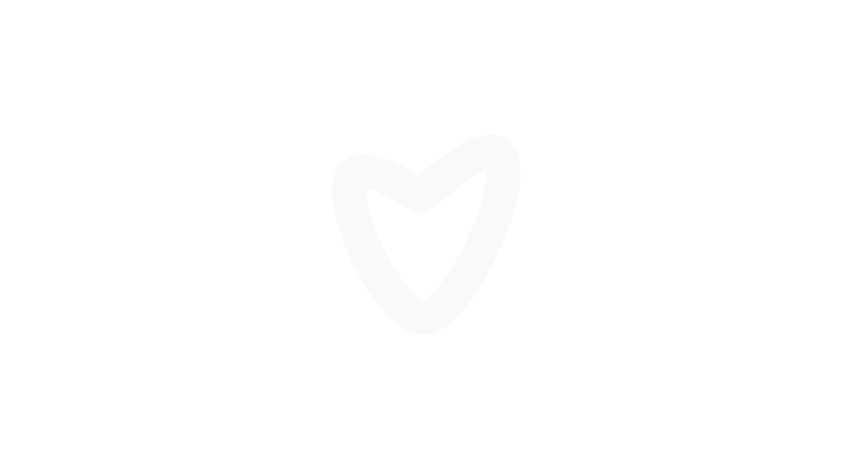 Black background with white outline of a heart in the center.