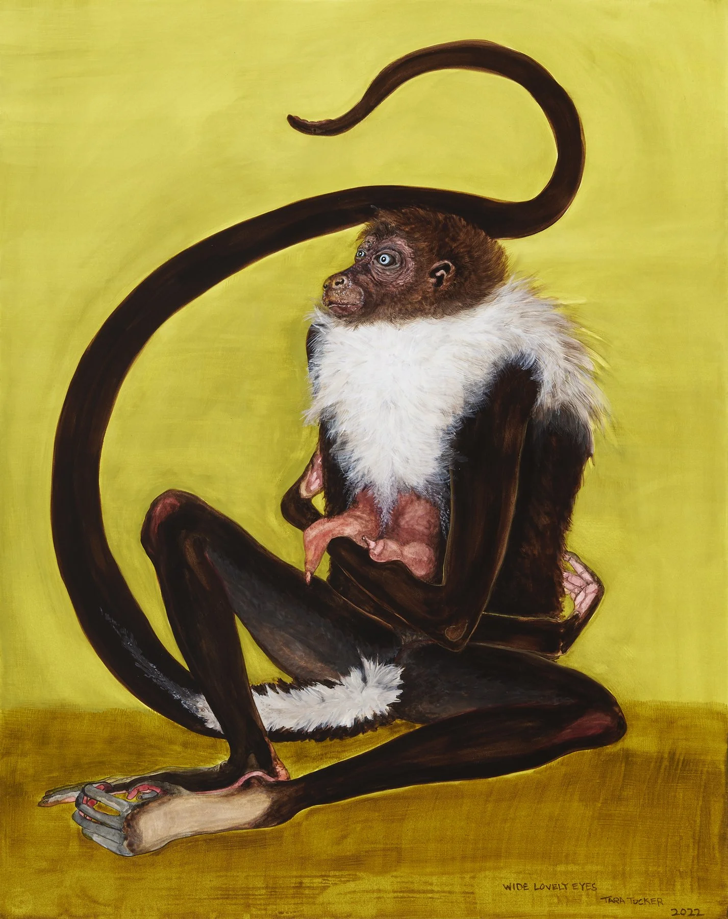 Wide lovely eyes,
28"H x 23"W,
Gouache on paper
2022