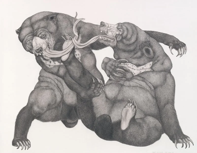 Tongue and Groove, 24"H x 32"W, Graphite on paper, 2018